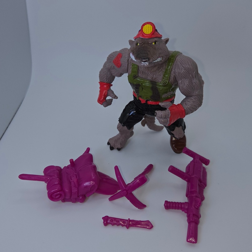 Vintage 1991 Playmates TMNT Dirtbag Action Figure Complete with Accessories